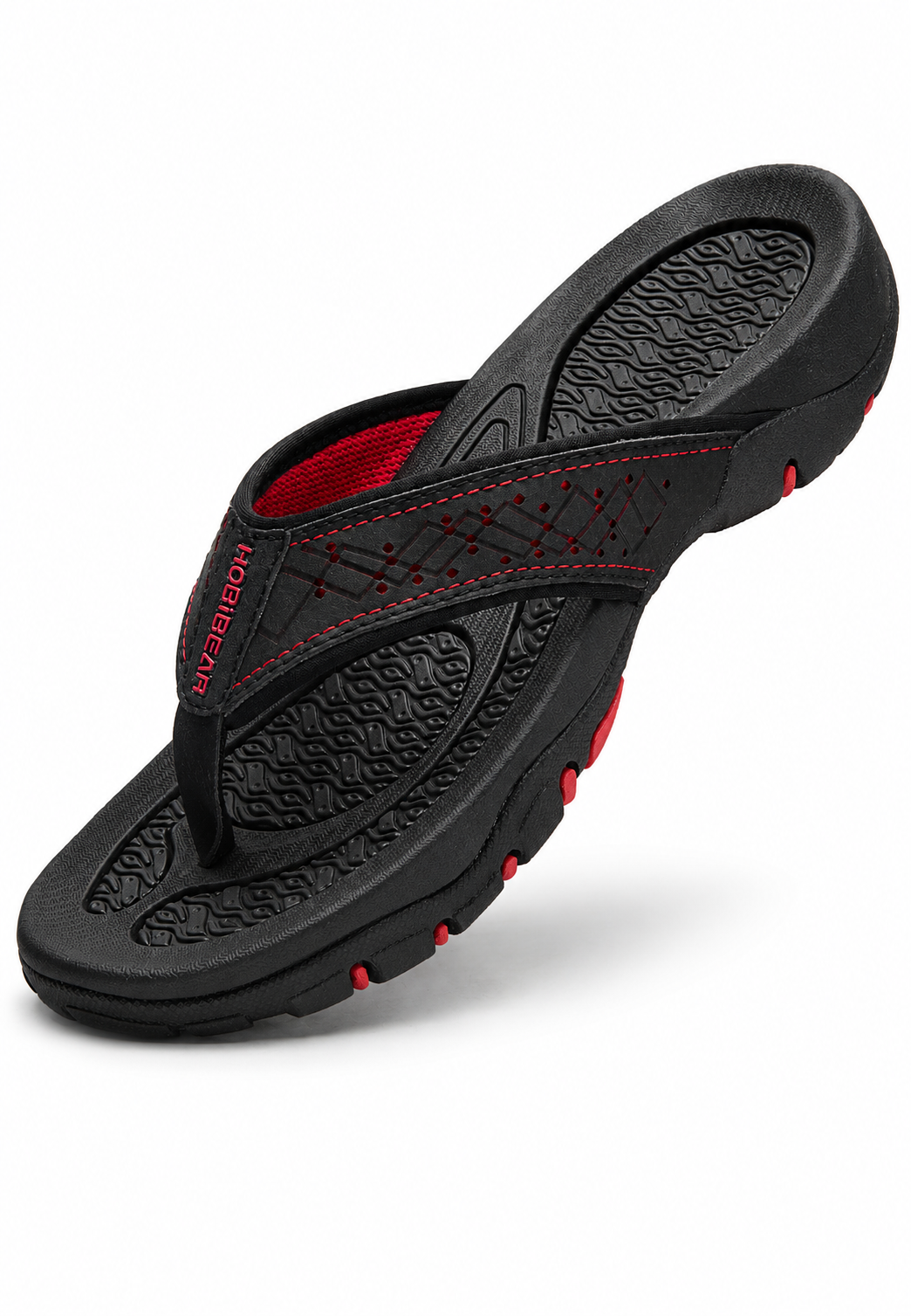 Paire de tongs homme robustes et antidérapantes, assurant confort et sécurité à chaque pas d'été.