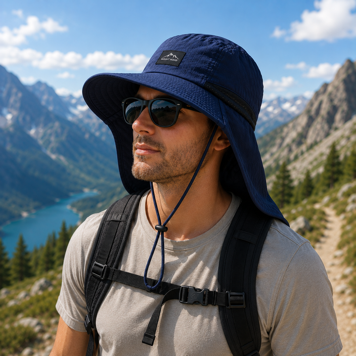 Couvre-chef sport unisexe UPF 50+ protégeant du soleil, avec protège-nuque pour le trekking.