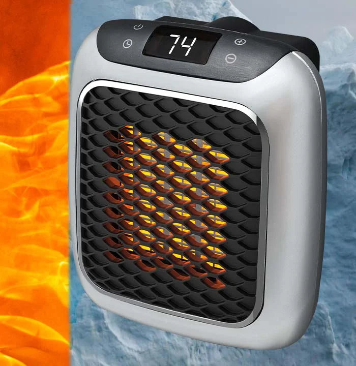 Chauffage d'appoint économe et compact 800W pour un confort thermique instantané en intérieur, idéal hiver.