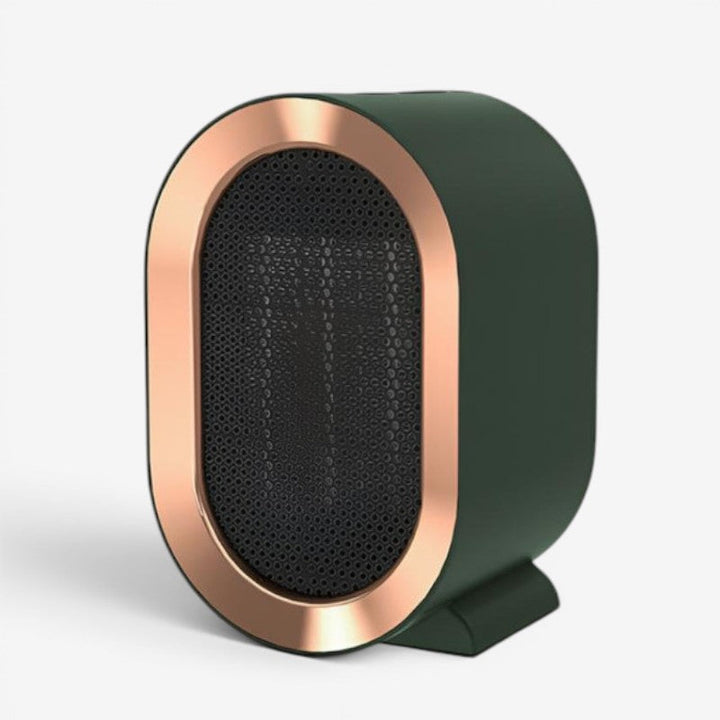 Petit chauffage de bureau électrique, portable et compact, offrant une chaleur réglable pour l'hiver.