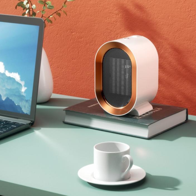 Chauffage portable de bureau offrant chaleur réglable et confort hivernal, appareil électrique compact.