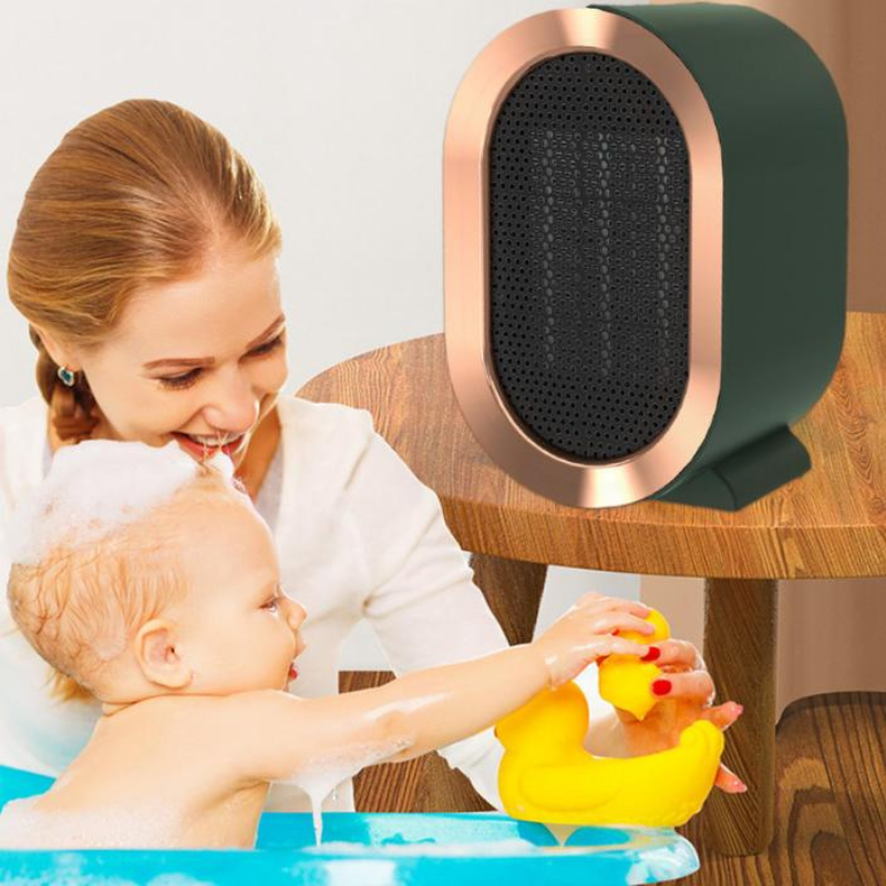 Appareil de chauffage de bureau électrique, portable, compact et avec thermostat de chaleur réglable.