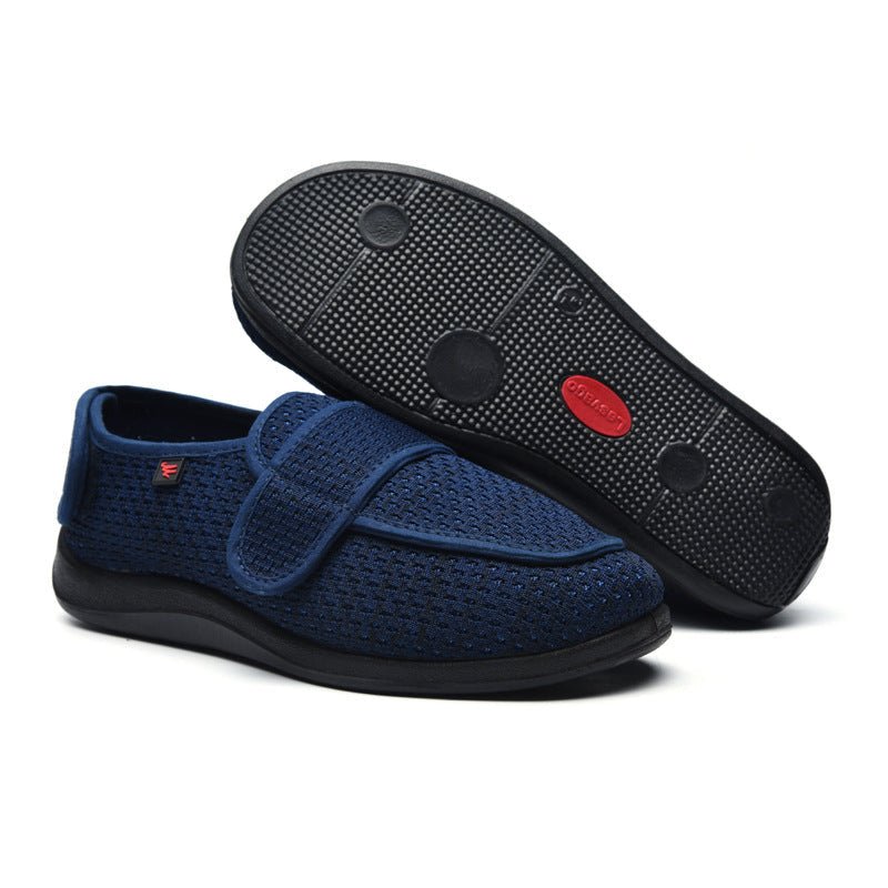 Chaussons d'intérieur en maille respirante pour femme, design confort pour pieds sensibles et larges, antidérapant.