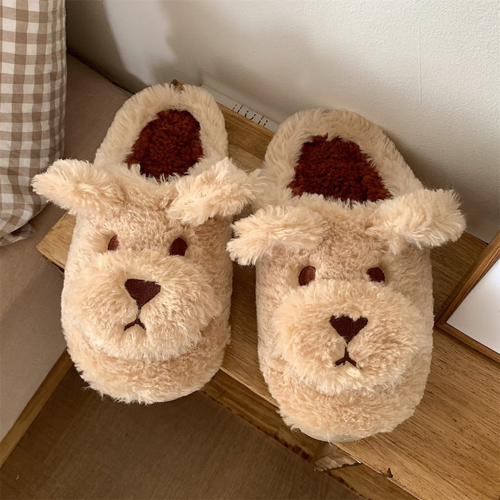 Chaussons pelucheux ultra-doux pour se détendre à la maison, modèle animaux fantaisie, pour adultes.