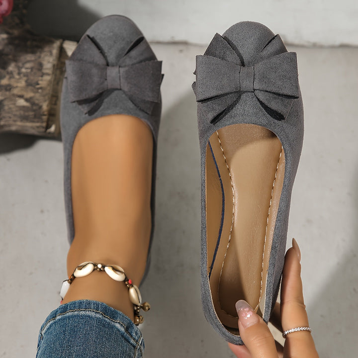 Ballerines compensées femme avec nœud, pour un look printanier élégant et un confort optimal.