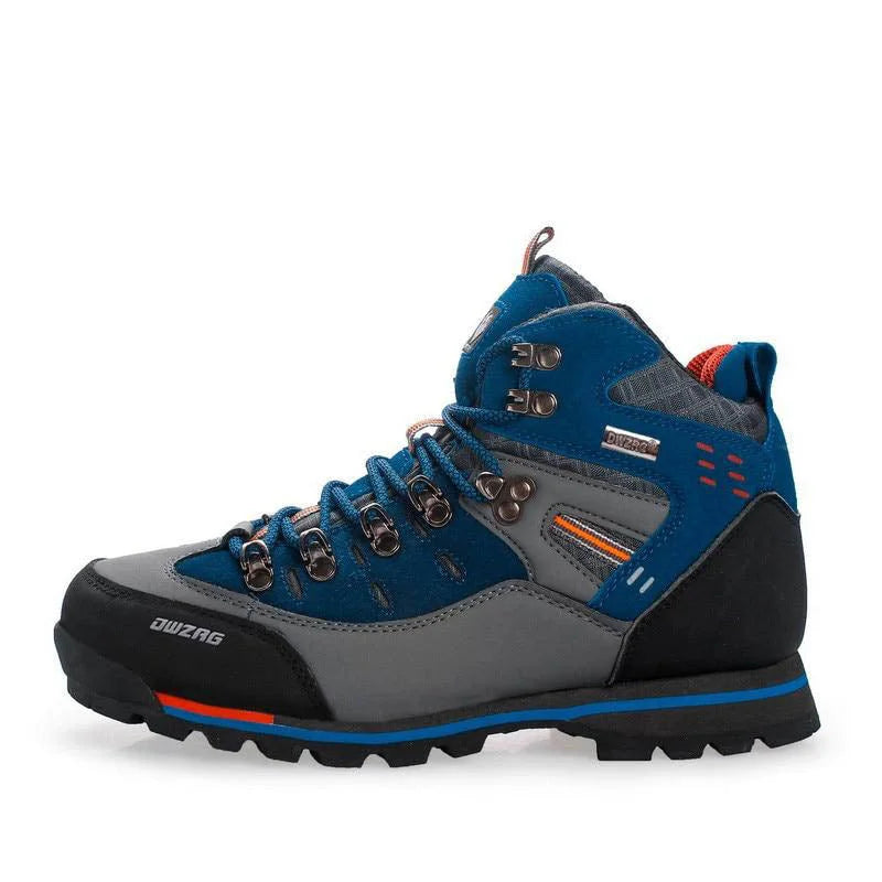 Chaussures de randonnée robustes et imperméables pour hommes, idéales pour le trail et la marche en extérieur.