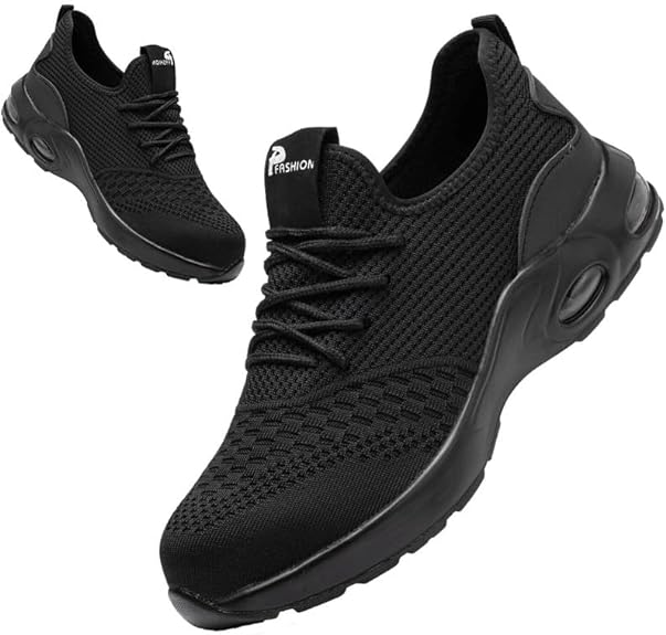 Chaussures de sécurité femme anti-perforation et anti-choc, respirantes pour le travail.
