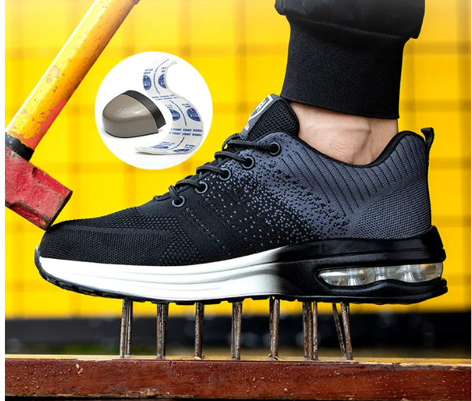 Chaussures de sécurité femme modernes, légères, confortables, avec protection anti-perforation.