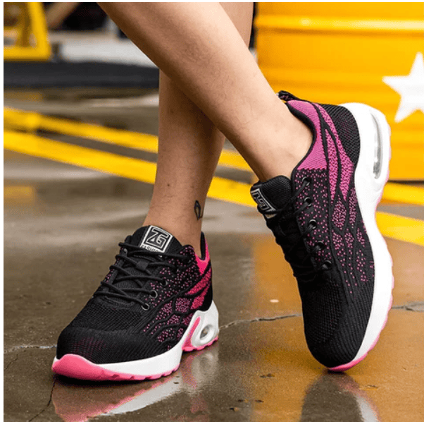 Chaussures de sécurité femme résistantes, anti-choc et anti-perforation, légères pour le travail.