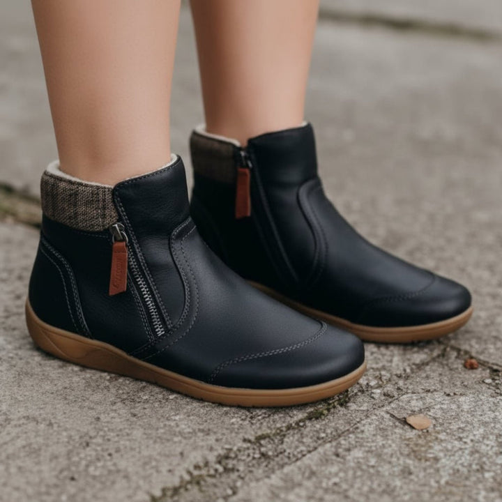 Bottines femme robustes et élégantes. Imperméables, avec confort orthopédique et semelle antidérapante pour l'hiver.