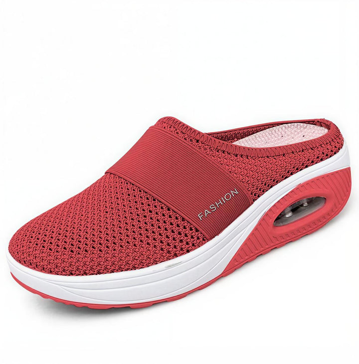 Chaussures orthopédiques femme bleues, soutien pour la marche, confort et style casual pour le quotidien.