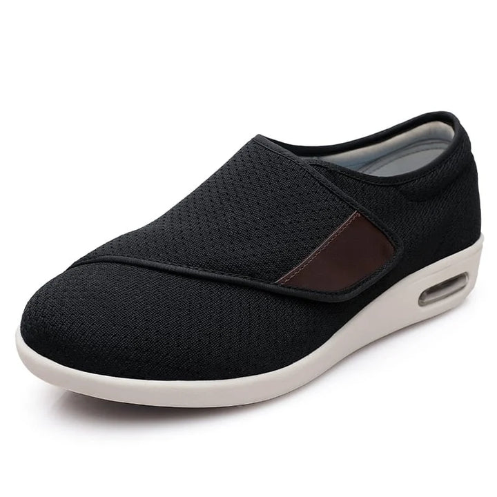 Chaussures pour pieds enflés, diabétiques et orthopédiques, ajustables et grand confort.