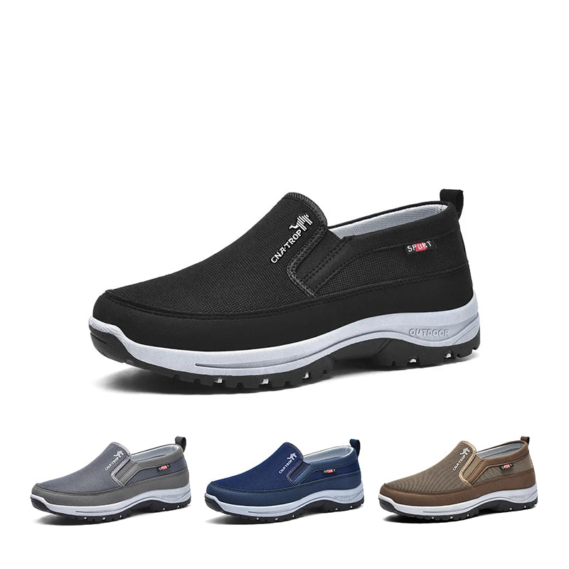 Chaussures de marche orthopédiques homme, conçues pour le confort, le soutien et soulager les douleurs.