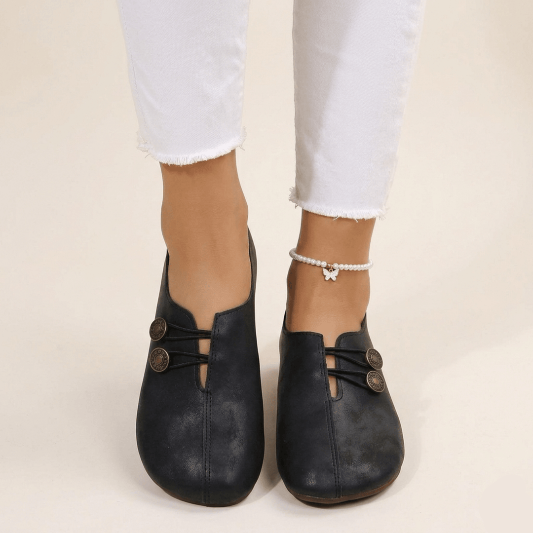 Chaussures plates élégantes femme pour confort quotidien, idéales printemps/été. Style décontracté sans lacets.