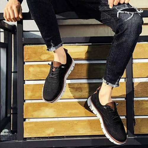 Sneakers homme décontractées, idéales pour le quotidien urbain. Chaussures légères offrant un confort optimal pour la marche.