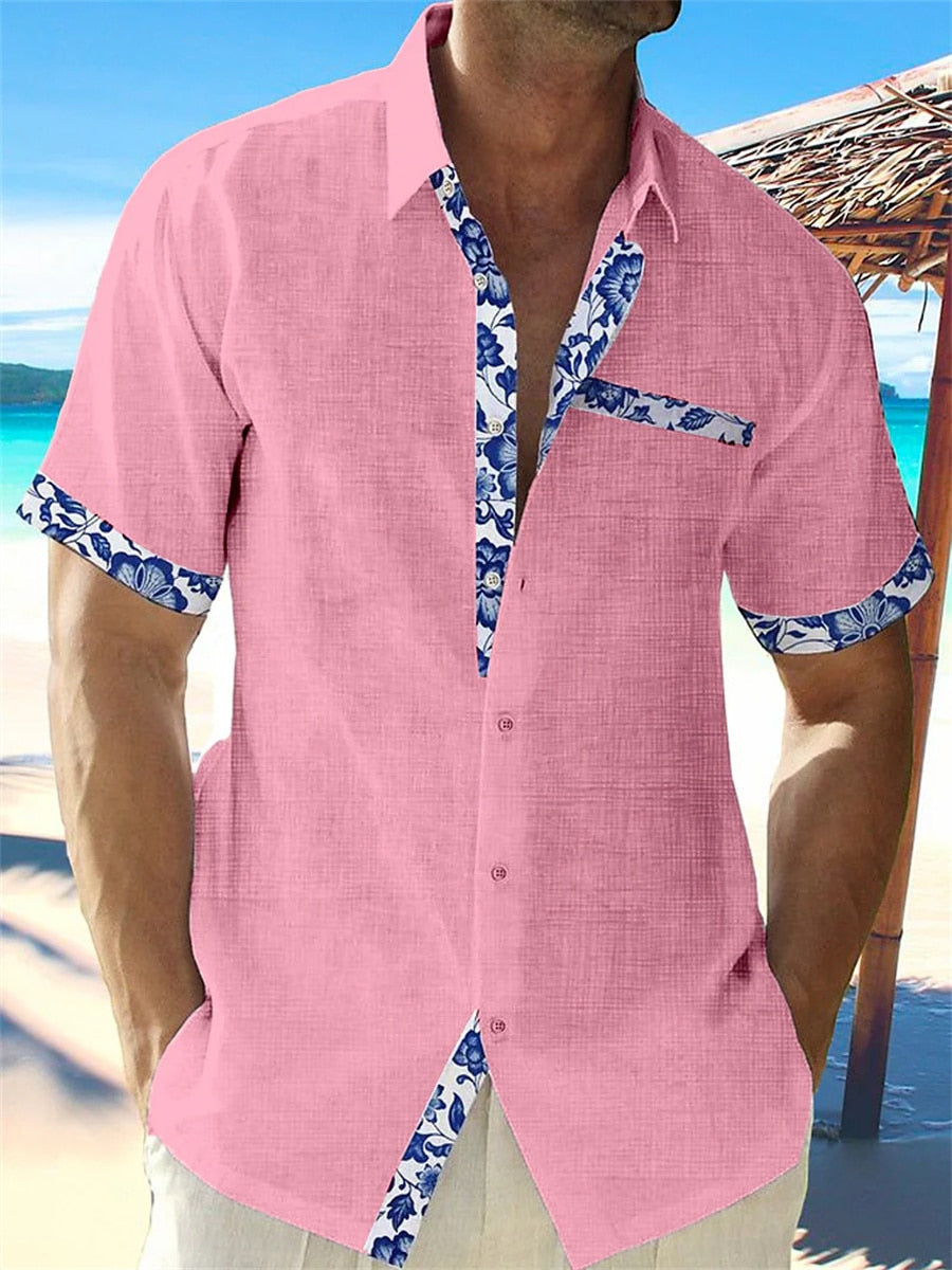 Chemise légère homme d'été, tissu respirant, style décontracté chic pour la mode masculine estivale.