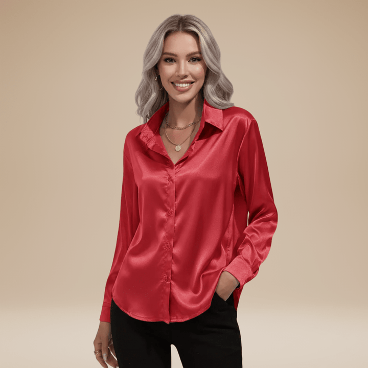 Blouse chic et stylée pour femme, parfaite pour le bureau et les sorties.