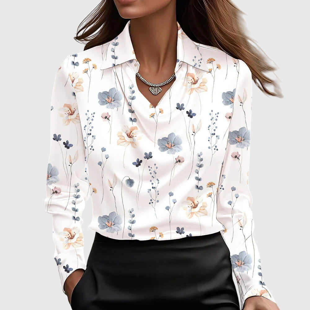 Blouse femme élégante et polyvalente, manches longues, pour un confort optimal et un look mode féminine.