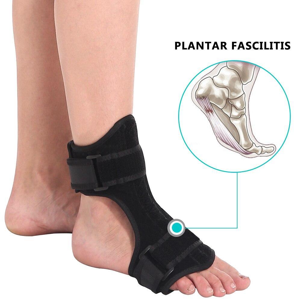 Orthèse de cheville réglable, soulageant la douleur et offrant confort et soutien pour le pied.