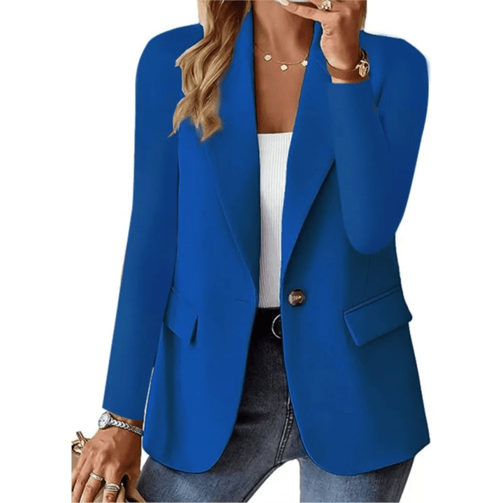 Blazer long femme confortable et chic, ajoute une touche d'élégance à toute tenue mode et professionnelle.