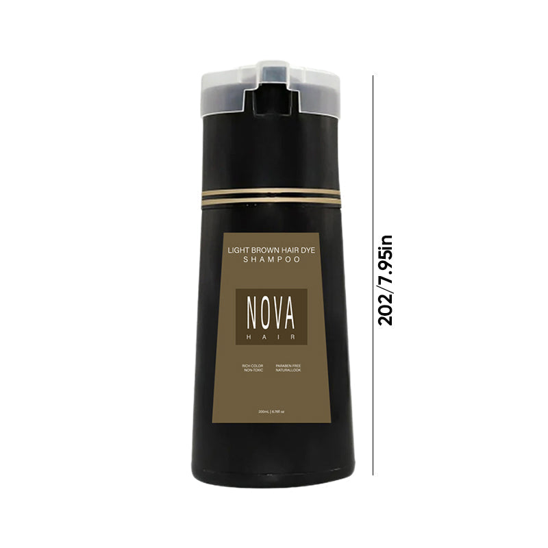 Shampooing colorant unisex offrant une couleur naturelle et une brillance intense aux cheveux.