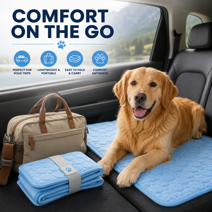 Confort optimal : tapis réfrigérant pour animaux de compagnie, aide à réguler la température.