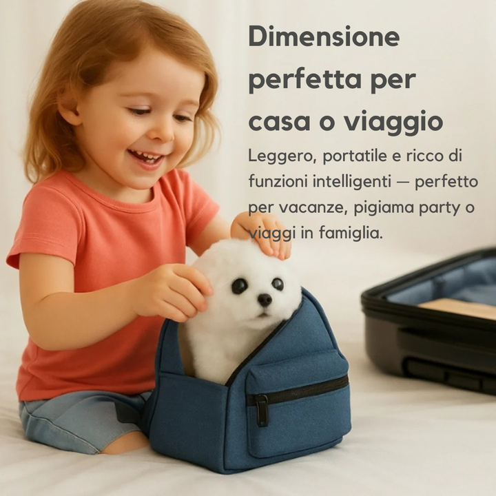 Chiot robot interactif pour un apprentissage ludique, avec des fonctions de commande vocale pour les jeunes enfants.