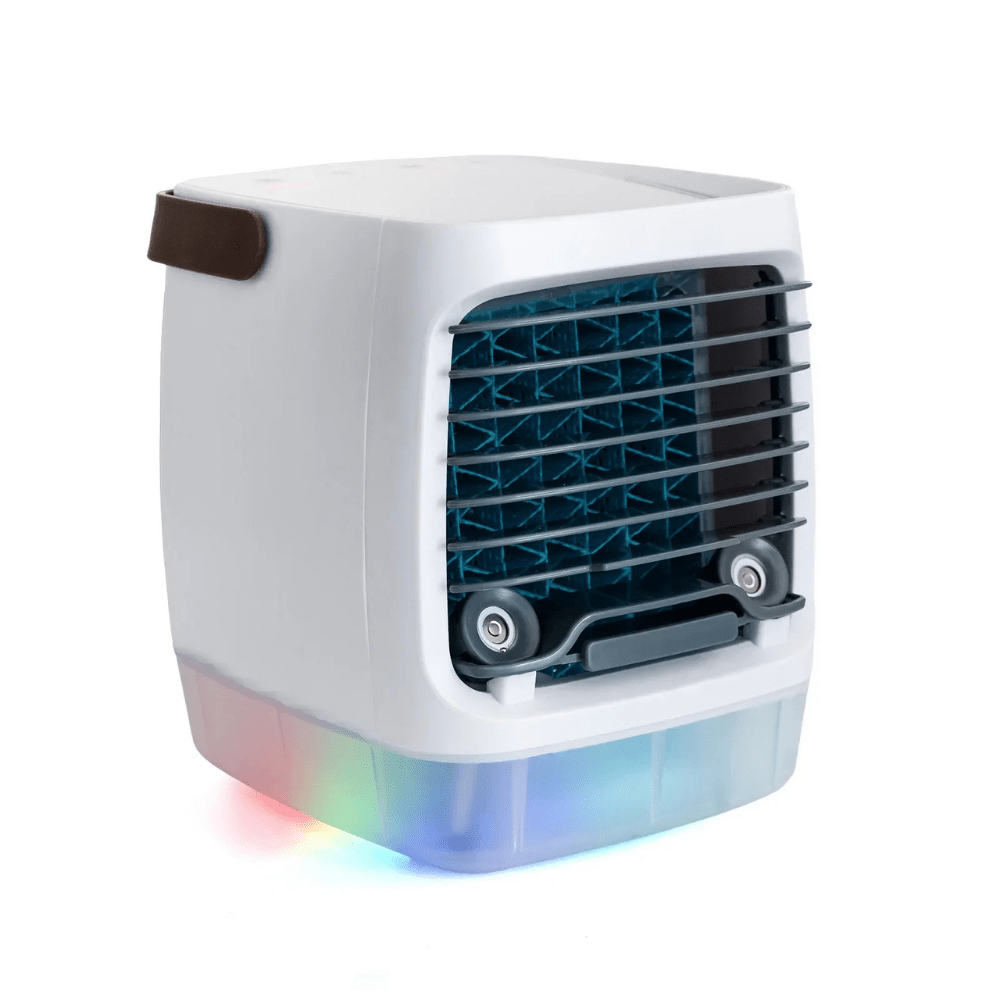 Mini rafraîchisseur d'air USB portable et compact, idéal pour le bureau ou usage personnel. Rafraîchisseur évaporatif.