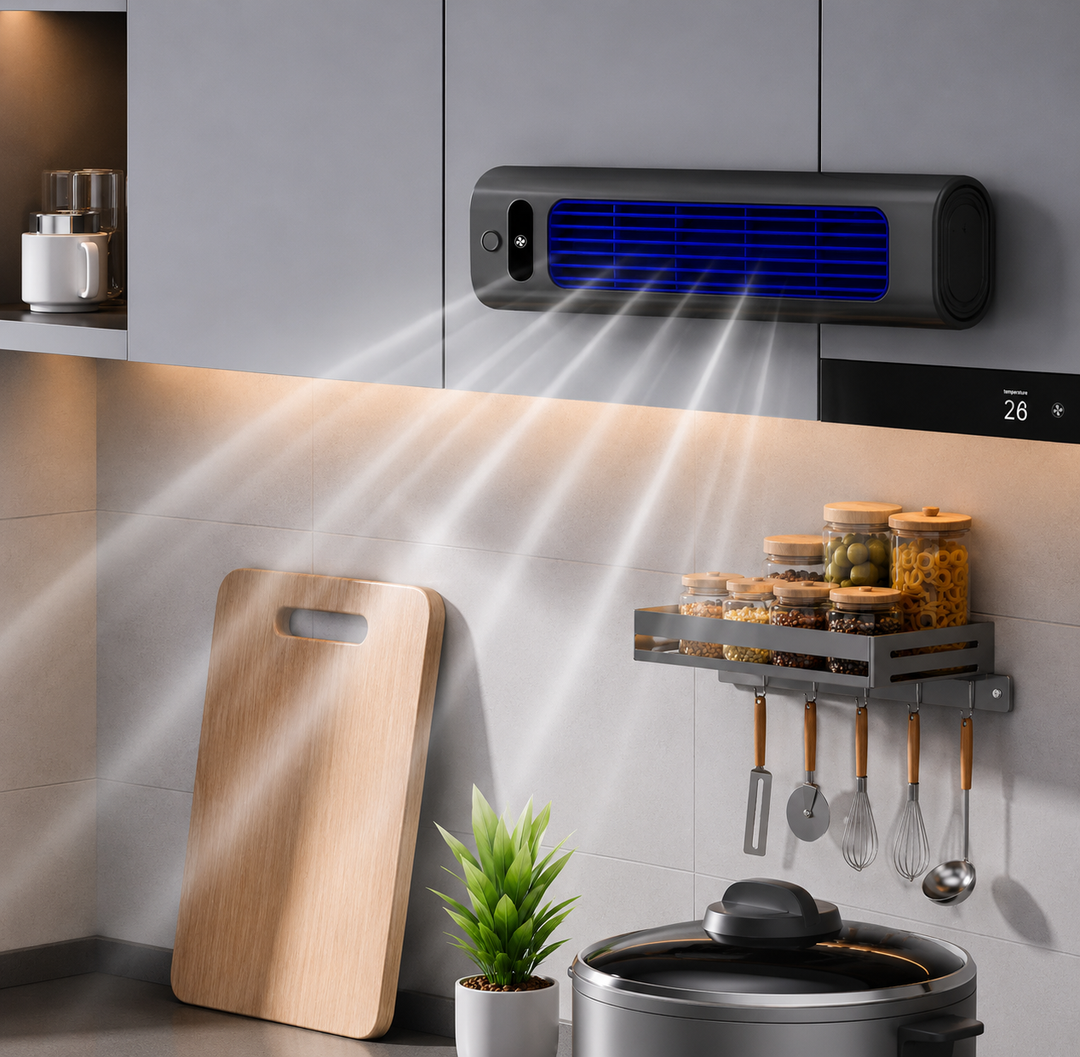 Appareil de climatisation portable sans fil, rechargeable, pour une fraîcheur facile à transporter, gris.