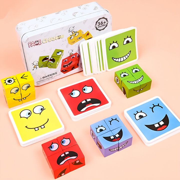 Jeu de blocs Montessori en bois, puzzle éducatif pour enfants, développe la motricité fine.