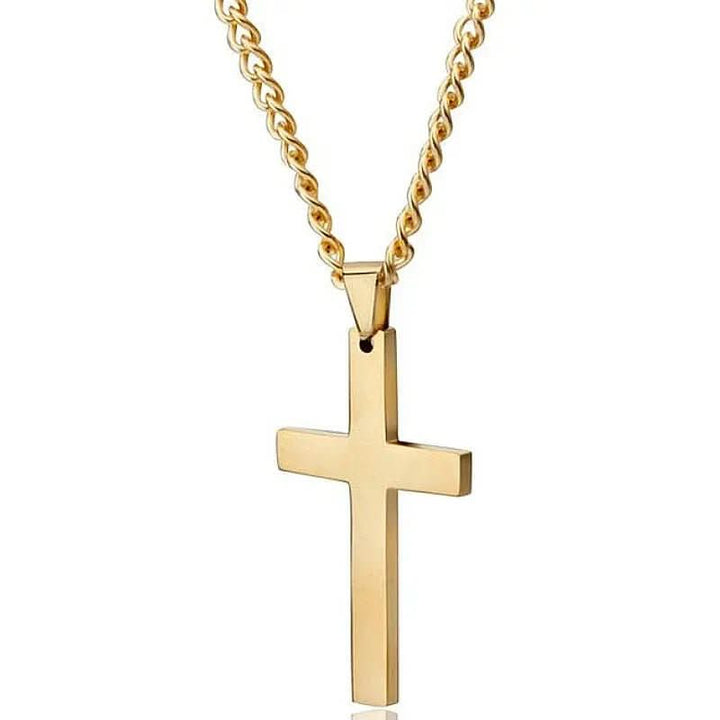 Collier homme avec croix dorée, un cadeau parfait et un accessoire intemporel pour toute occasion.
