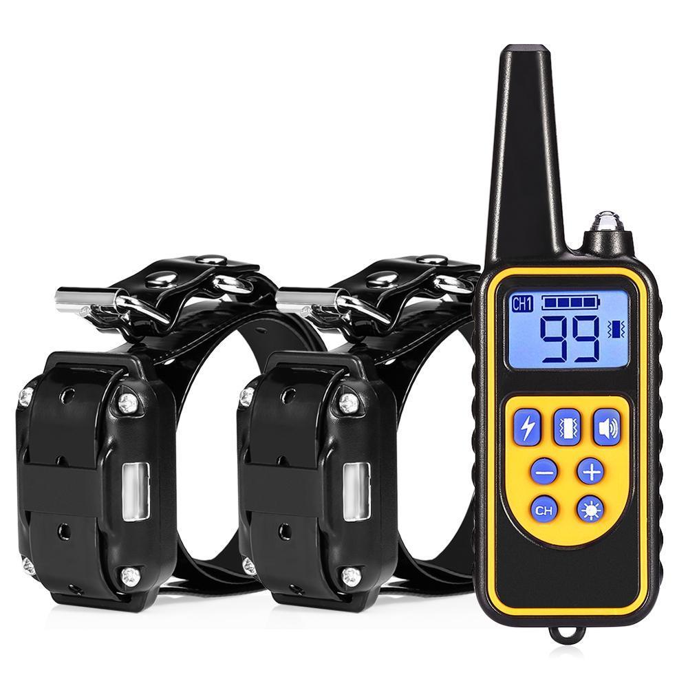 Collier de dressage étanche pour chien avec télécommande, idéal pour l'éducation et l'entraînement canin.