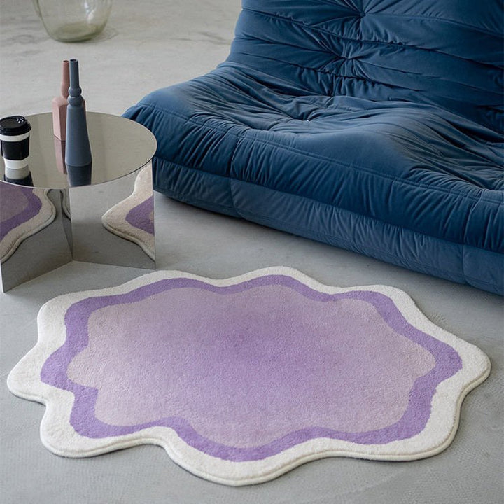 Tapis ombré doux et moelleux créant une ambiance moderne et chaleureuse dans votre salon ou chambre.