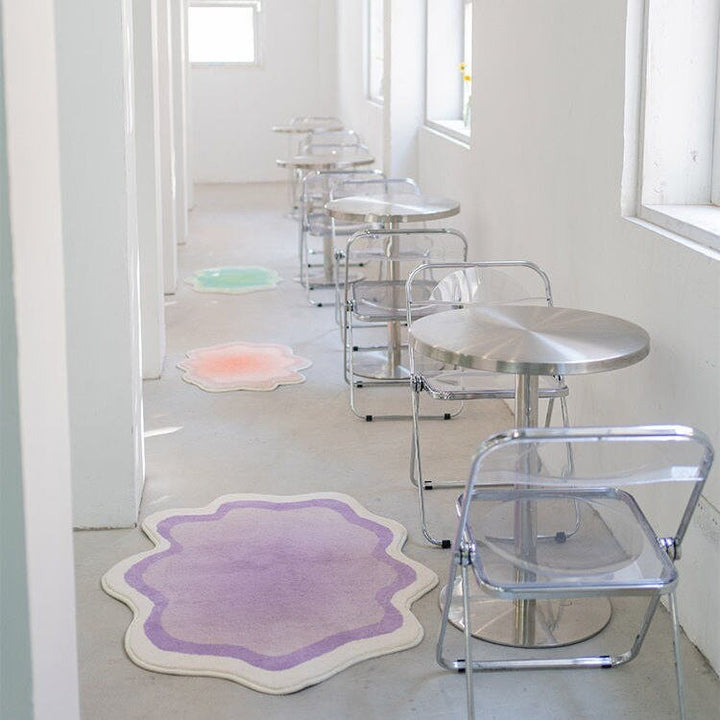 Tapis moderne moelleux et doux avec effet ombré, parfait pour rehausser le style de votre salon ou chambre.