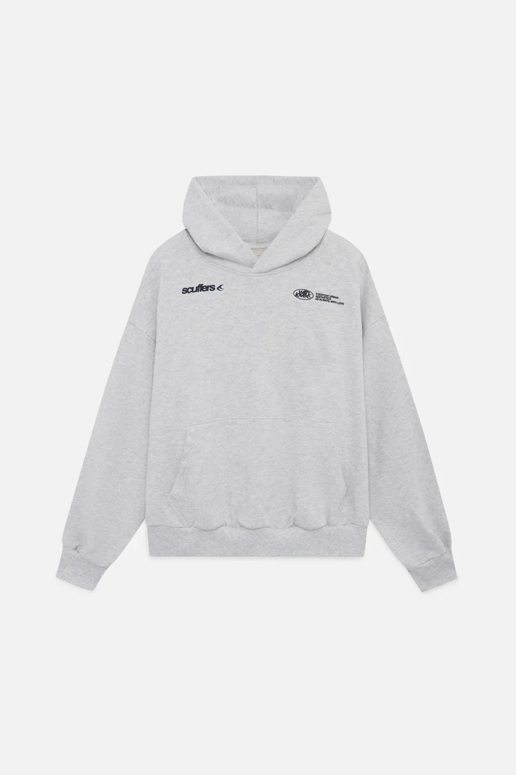 Hoodie femme gris clair, look minimaliste et tendance, vêtement casual intemporel.