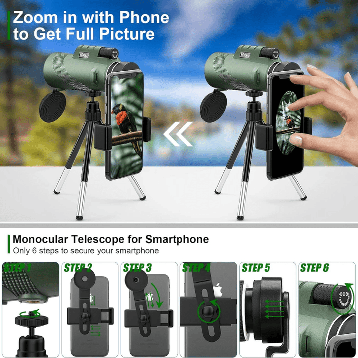 Monoculaire étanche et robuste, parfait pour l'observation outdoor par tous les temps.