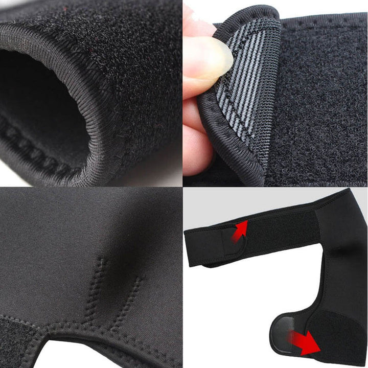 Support d'épaule thérapeutique, compression douce pour les articulations douloureuses.