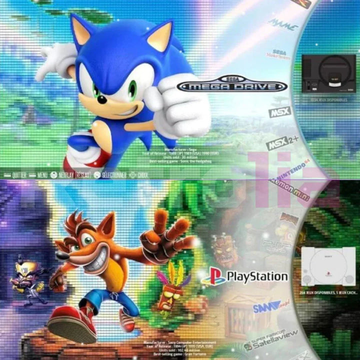 Expérience de gaming rétro HD sur grand écran grâce à cette console avec 20000+ jeux classiques HDMI.