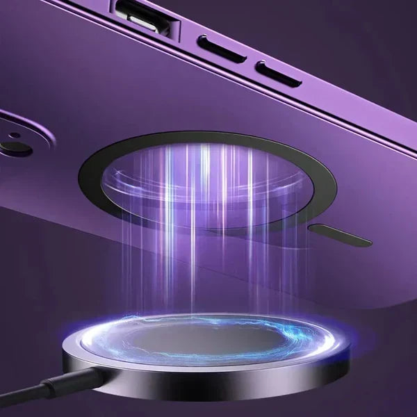 Coque élégante iPhone magnétique MagSafe luxe. Protection antichoc fine et résistante, allie style et fonctionnalité.
