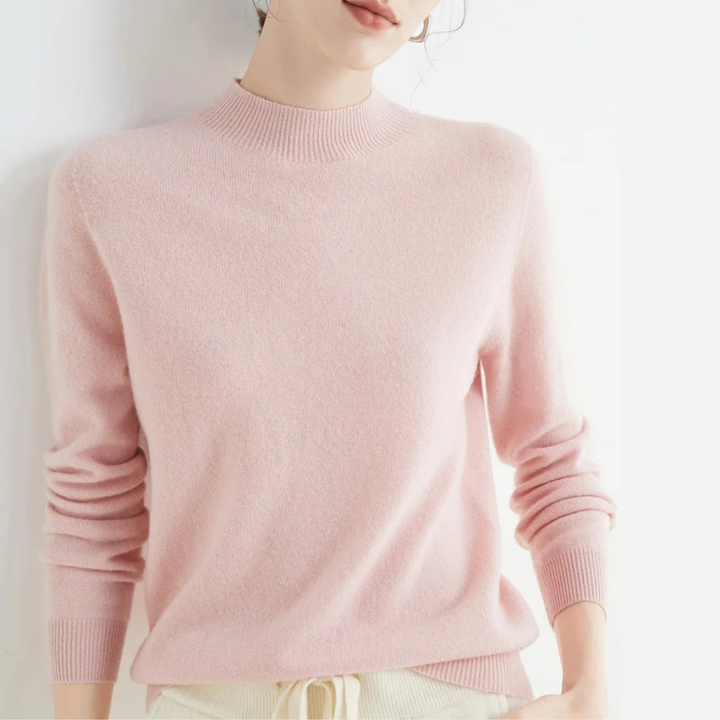 Top pull femme en tricot doux et chaud pour mode automne-hiver, style intemporel, confortable et élégant.