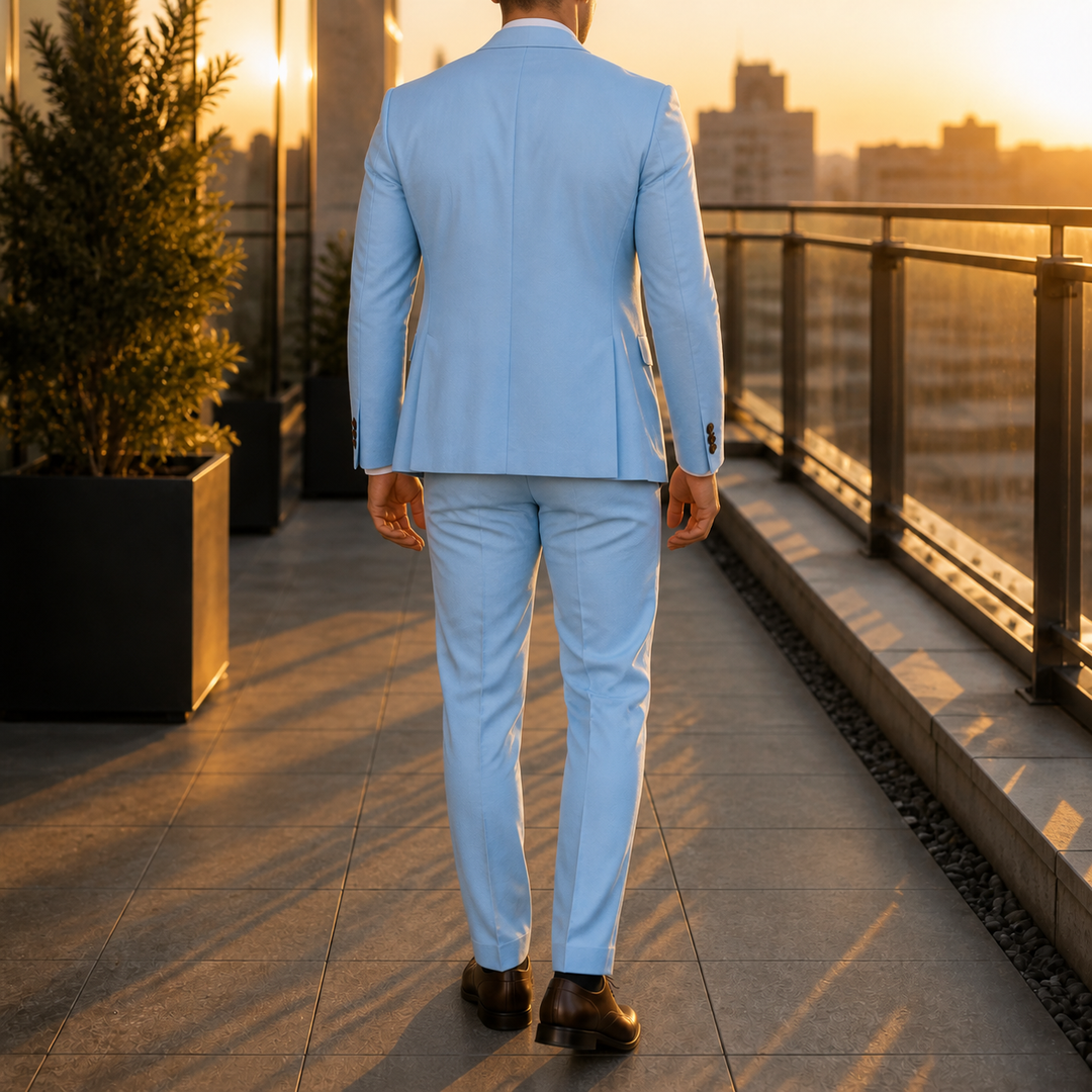 Costume homme pour témoin de mariage, ensemble 3 pièces chic et tendance.
