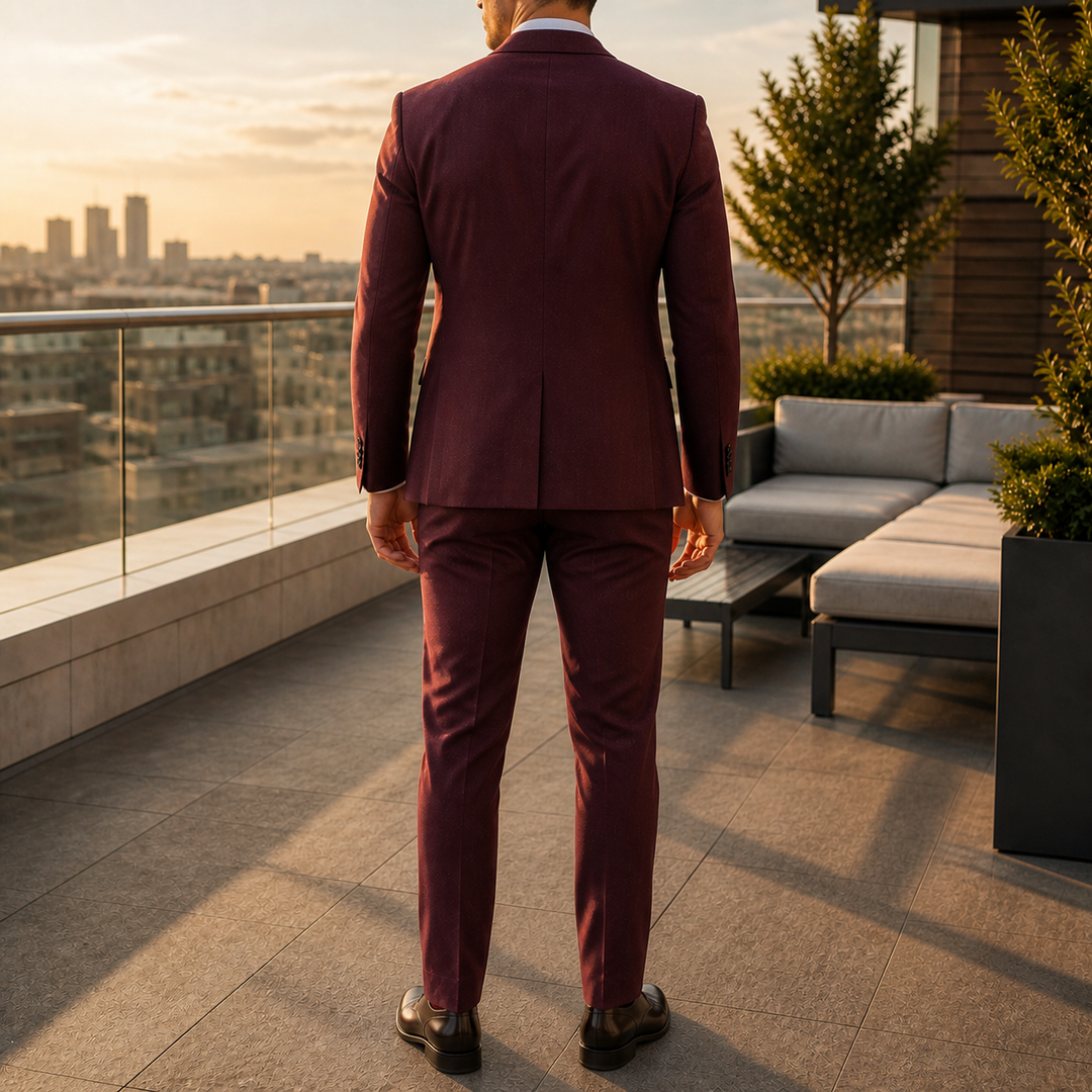 Tenue de mariage homme 3 pièces, moderne, bien coupée et ajustée.