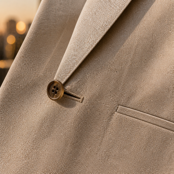 Costume homme élégant, 3 pièces, pour célébrer avec style et distinction.