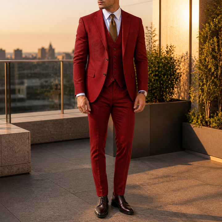 Mode homme : costume 3 pièces pour mariage champêtre tendance.