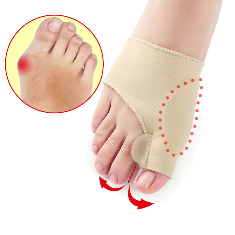 Orthèse correctrice d'hallux valgus pour le réalignement des orteils. Soulage la douleur de l'oignon et améliore le confort du pied.