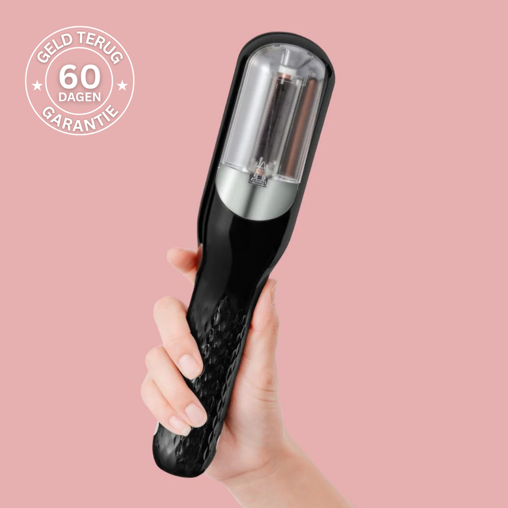 Appareil électrique USB coupe-fourches pour un soin capillaire anti-fourches. Cheveux soyeux, brillance naturelle.