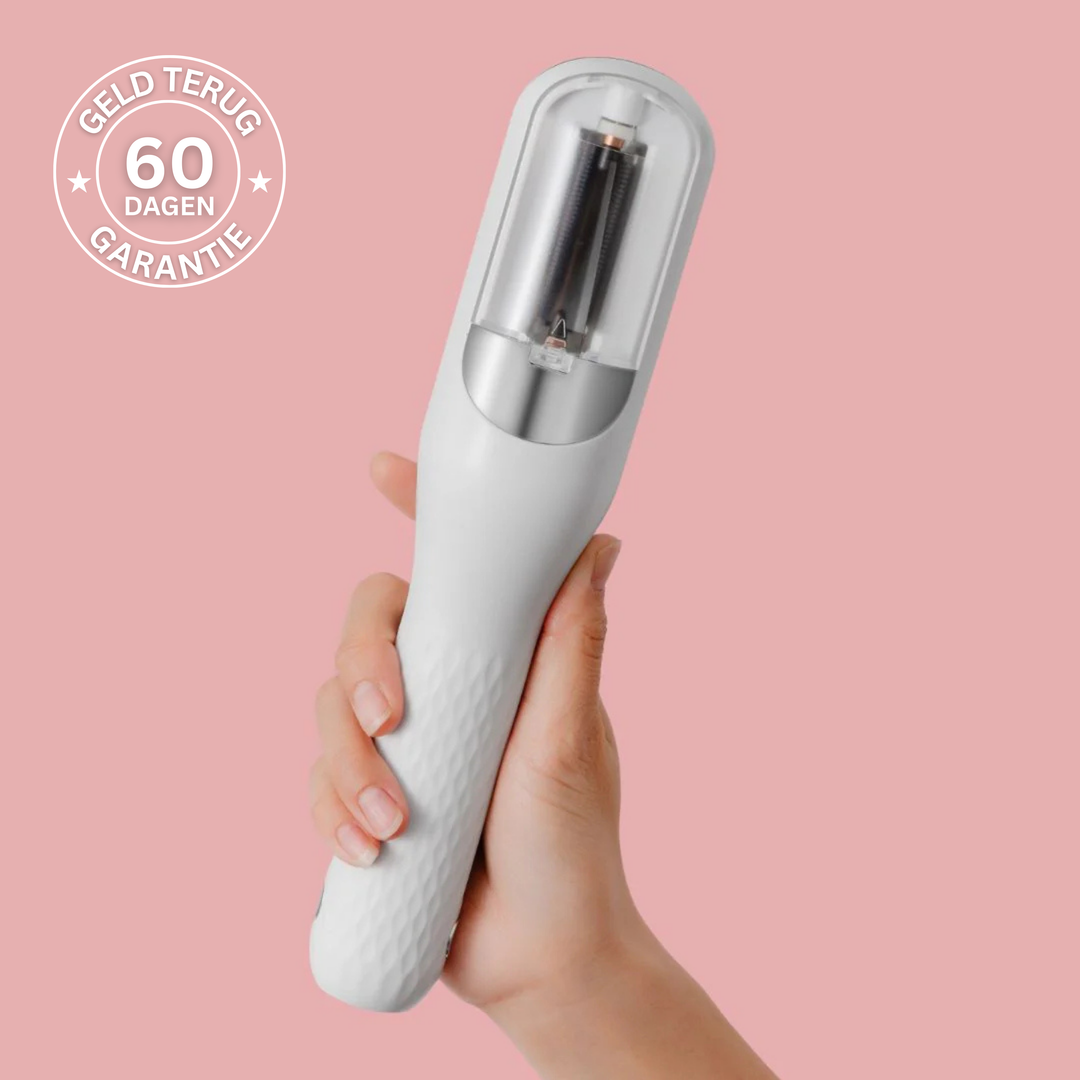 Coupe-fourches électrique rose, appareil beauté pour éliminer les fourches et rendre les cheveux doux et brillants.
