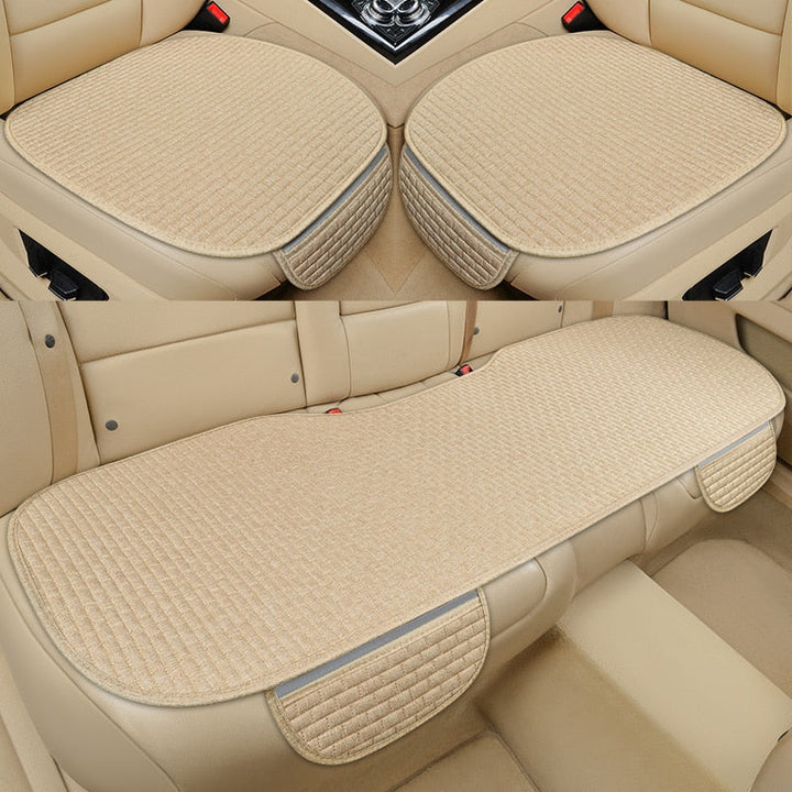 Coussin de protection de siège auto en lin résistant, universel, antidérapant, longue durée de vie.