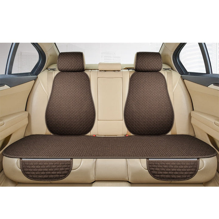 Coussin de siège auto en lin lavable, universel, antidérapant, protège et maintient la propreté.