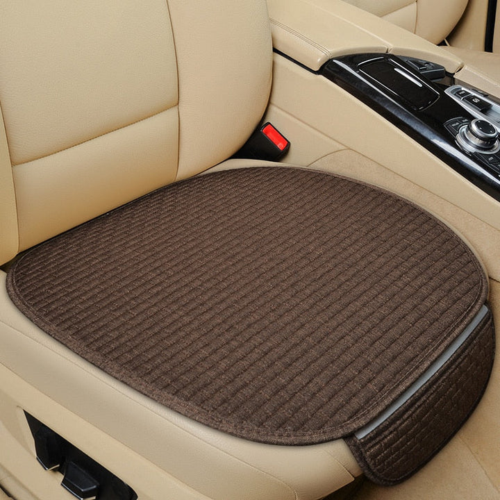 Coussin de siège auto antidérapant, universel, en lin, sécurise la position, accessoire de protection.